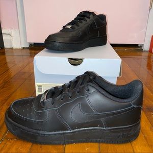 Black Nike Low Air Force 1s